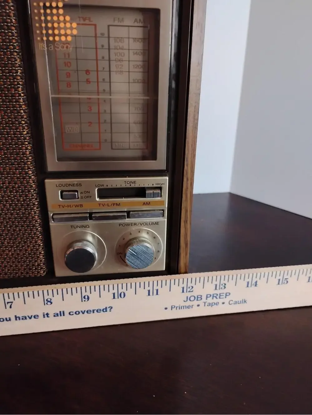 Vintage Wooden SONY AM/FM Table Radio TFM-9450W Tested & Working 100 complete